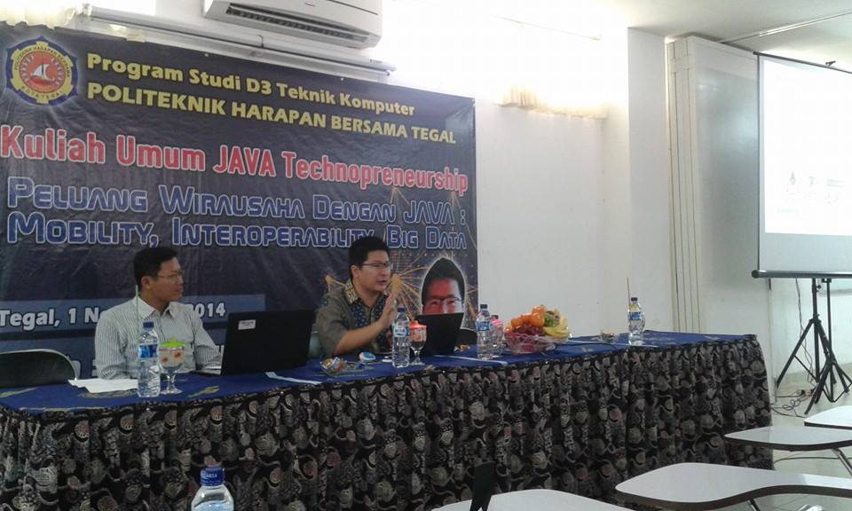 Tingkatkan Kemampuan Java, Poltek Harber Adakan Kuliah Umum Java Technopreneurship